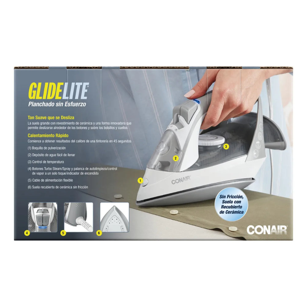 Plancha Vapor Glide Light 105 1200W Conair Gi105Es_007