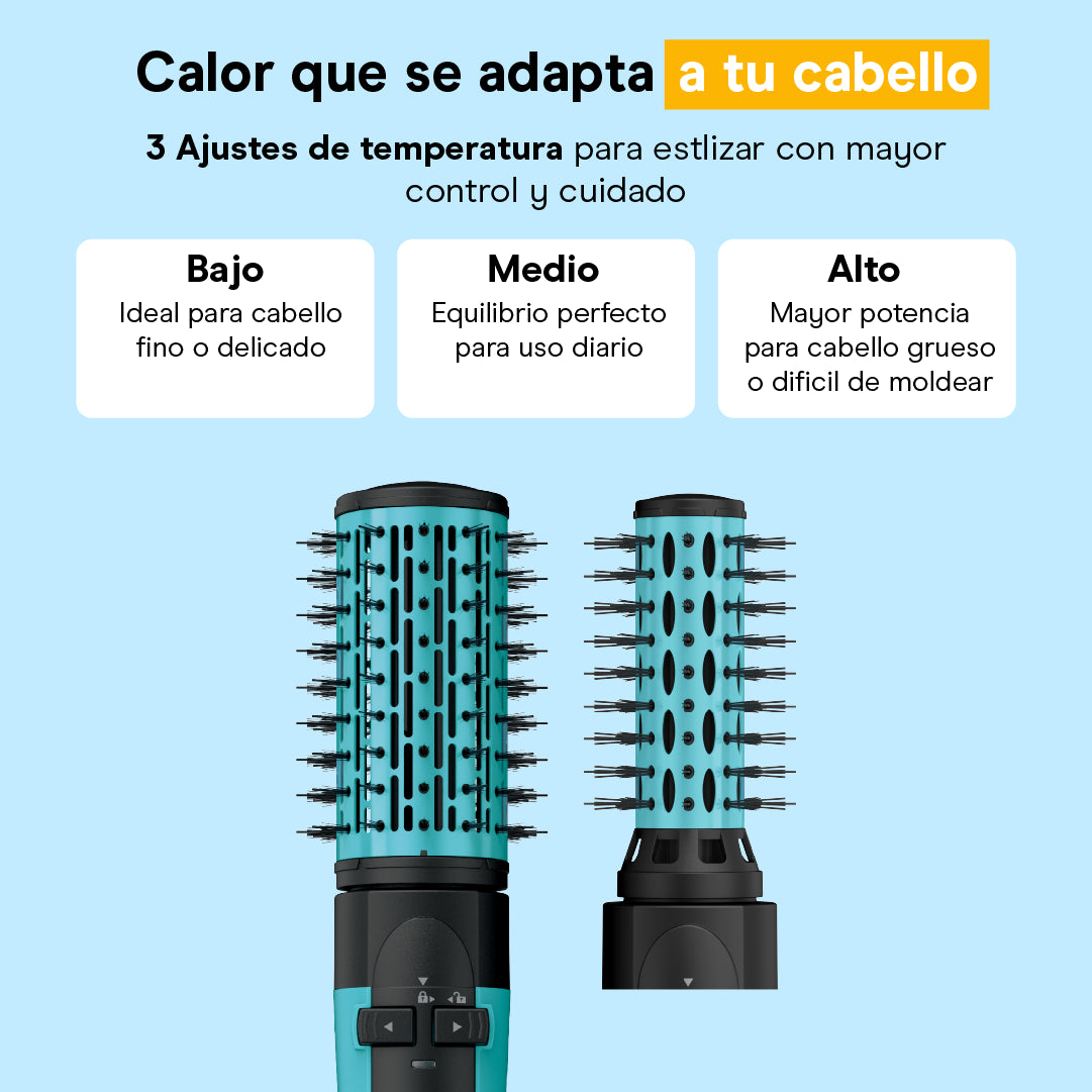 Cepillo de aire giratorio de Doble Voltaje con infusión hialurónica P1200DAL BY CONAIR®