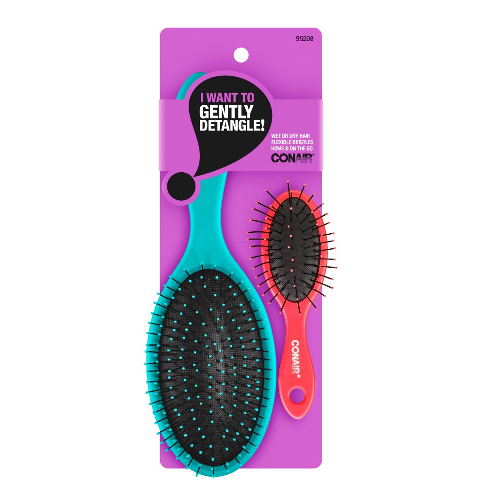 Sets 2 Piezas:Cepillo Ovalado Mediano y Cepillo Ovalado Pequeño Conair '95208