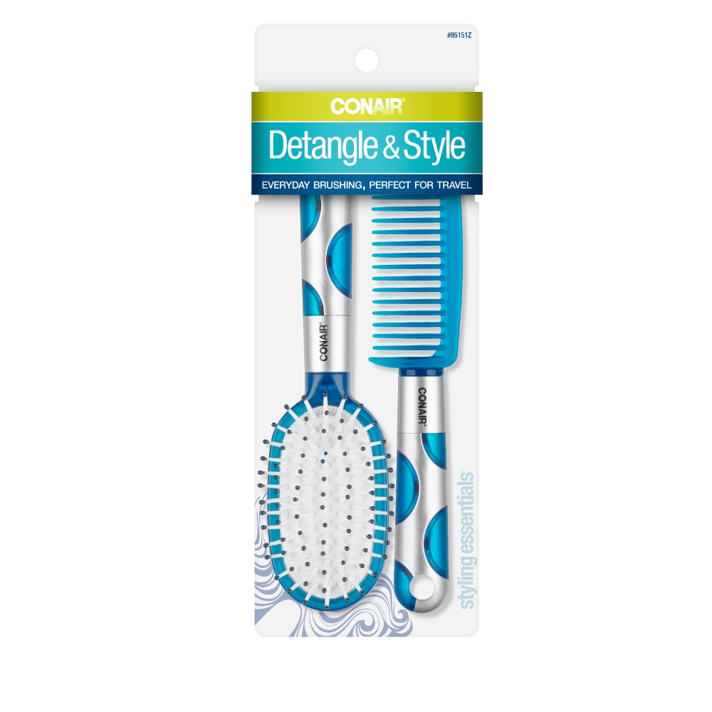 Set X2 Cepillo Almohadilla Ovalado Y Peine Conair 95151Z