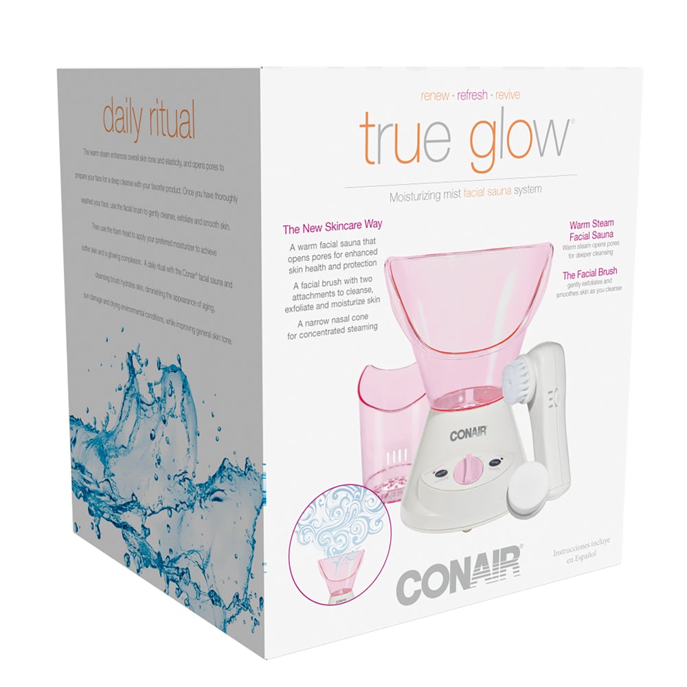 True Glow® Sistema De Sauna Facial Con Rociador Hidratante Conair