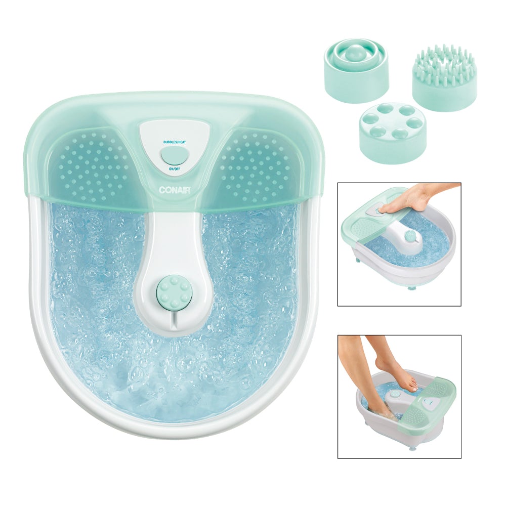 Bañera De Hidromasaje Para Pies Con Calor, Burbujas Y 3 Accesorios Conair