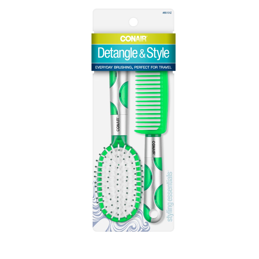 Set X2 Cepillo Almohadilla Ovalado Y Peine Conair 95151Z