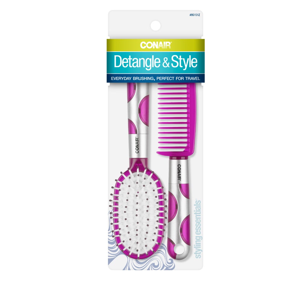 Set X2 Cepillo Almohadilla Ovalado Y Peine Conair 95151Z