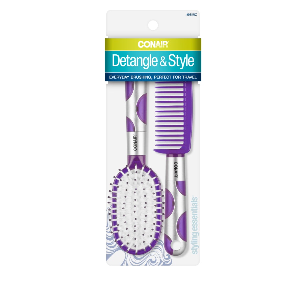 Set X2 Cepillo Almohadilla Ovalado Y Peine Conair 95151Z