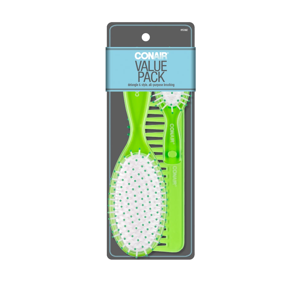 Set X3 Cepillo, Mini Cepillo Y Peine Conair 95100Z