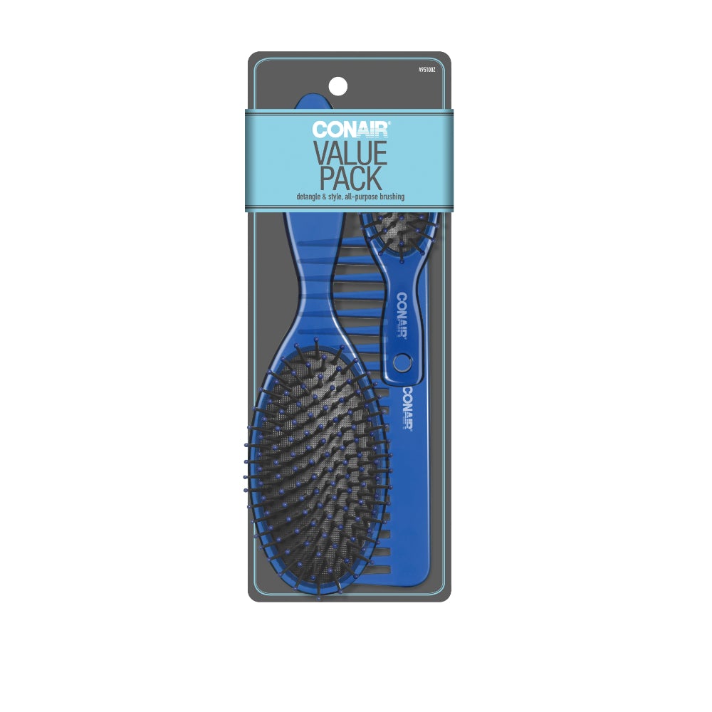 Set X3 Cepillo, Mini Cepillo Y Peine Conair 95100Z