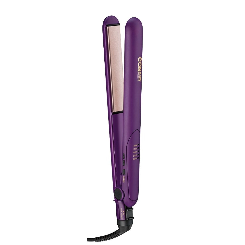 Plancha Alisadora 1" Doble Cerámica Morado Conair