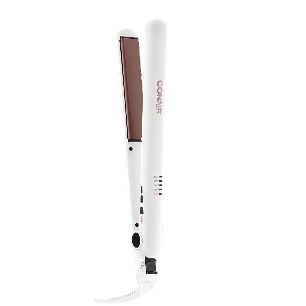 Plancha Alisadora de 25 mm Doble Cerámica Blanca Conair CS221N/CS221NAL