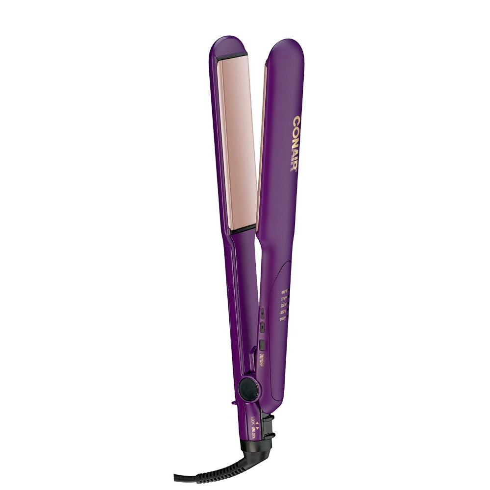 Plancha Alisadora 1,5" Doble Cerámica Morado Conair