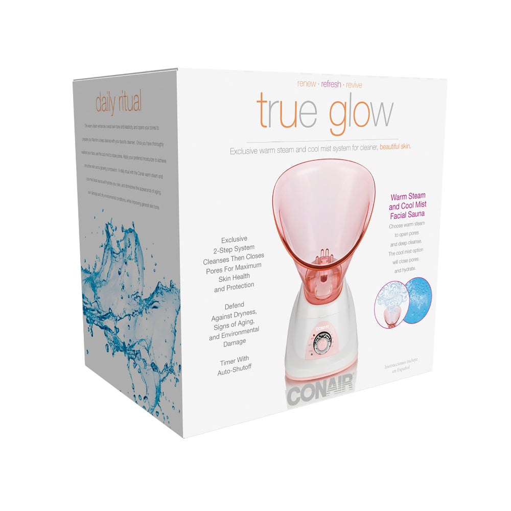 True Glow® Sauna Facial Con Vapor Tibio/Rocío Fresco Conair 3704CR -2