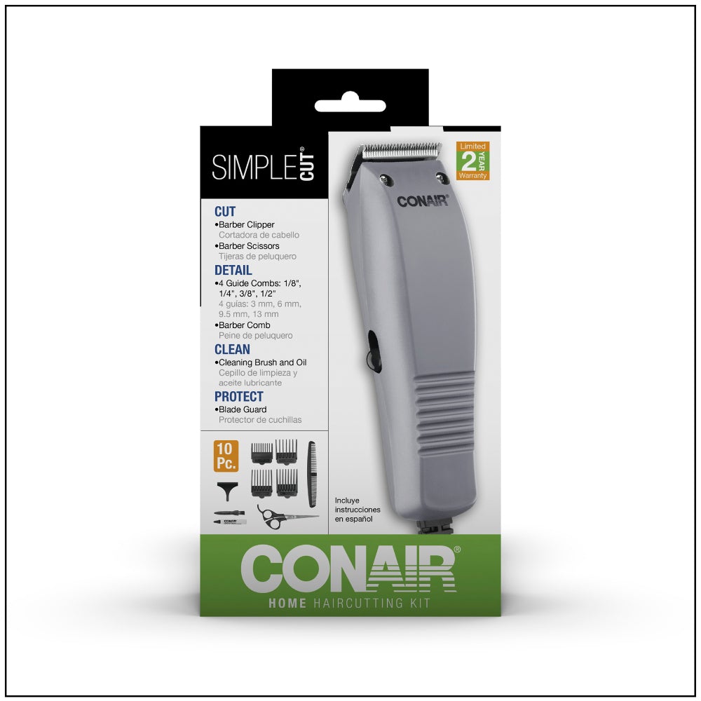 Juego Básico de Peluquería Simple Cut®, 10 Piezas Conair HC90RGBCO_004
